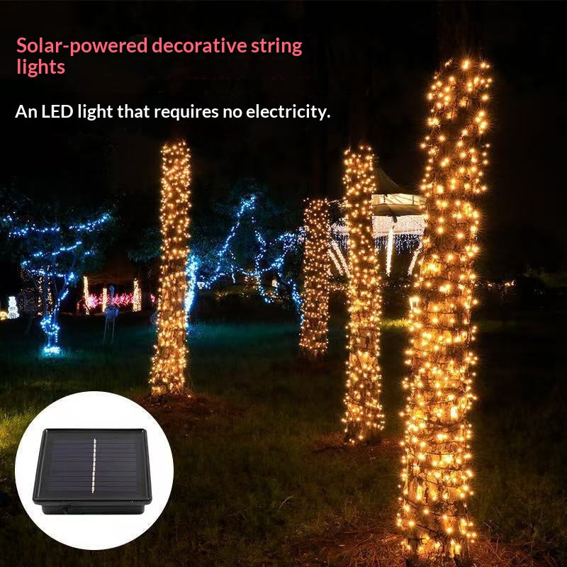Solarbetriebene Gartenlichtkette 12 m – 100 Lichter – Bild 4 | LuxeStyle