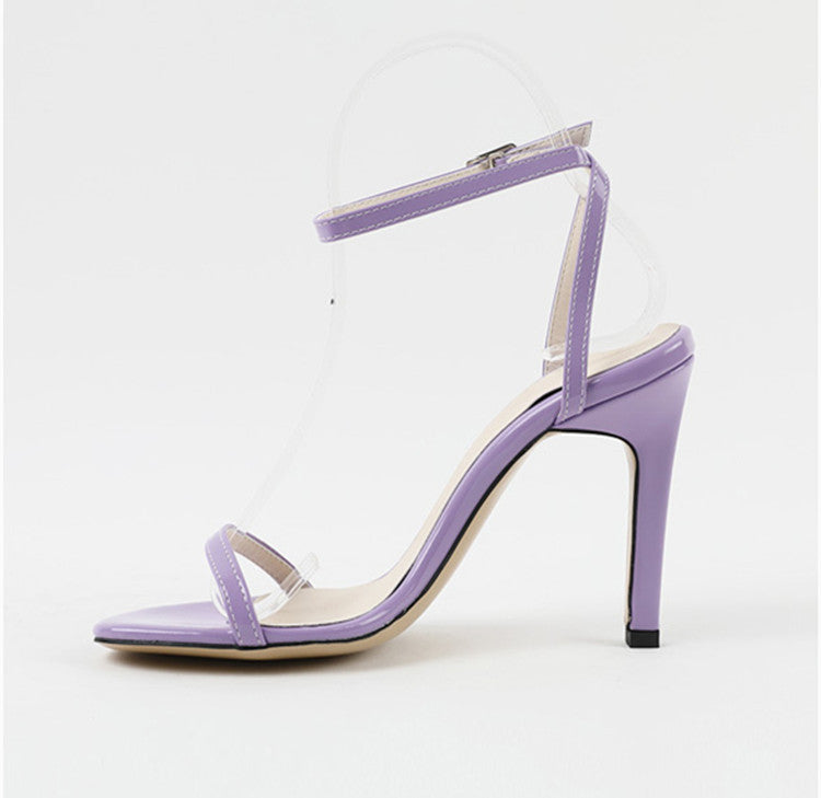 Stiletto-Sandalette «Gala» · Violett, Knöchelriemen