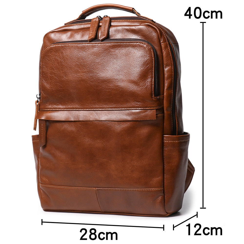 Retro Lederrucksack aus Vollnarbenleder