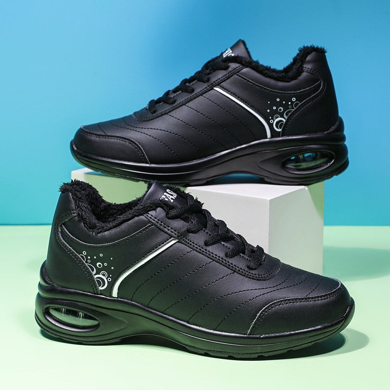 Damen-Sneaker aus Lederimitat mit Schnürung
