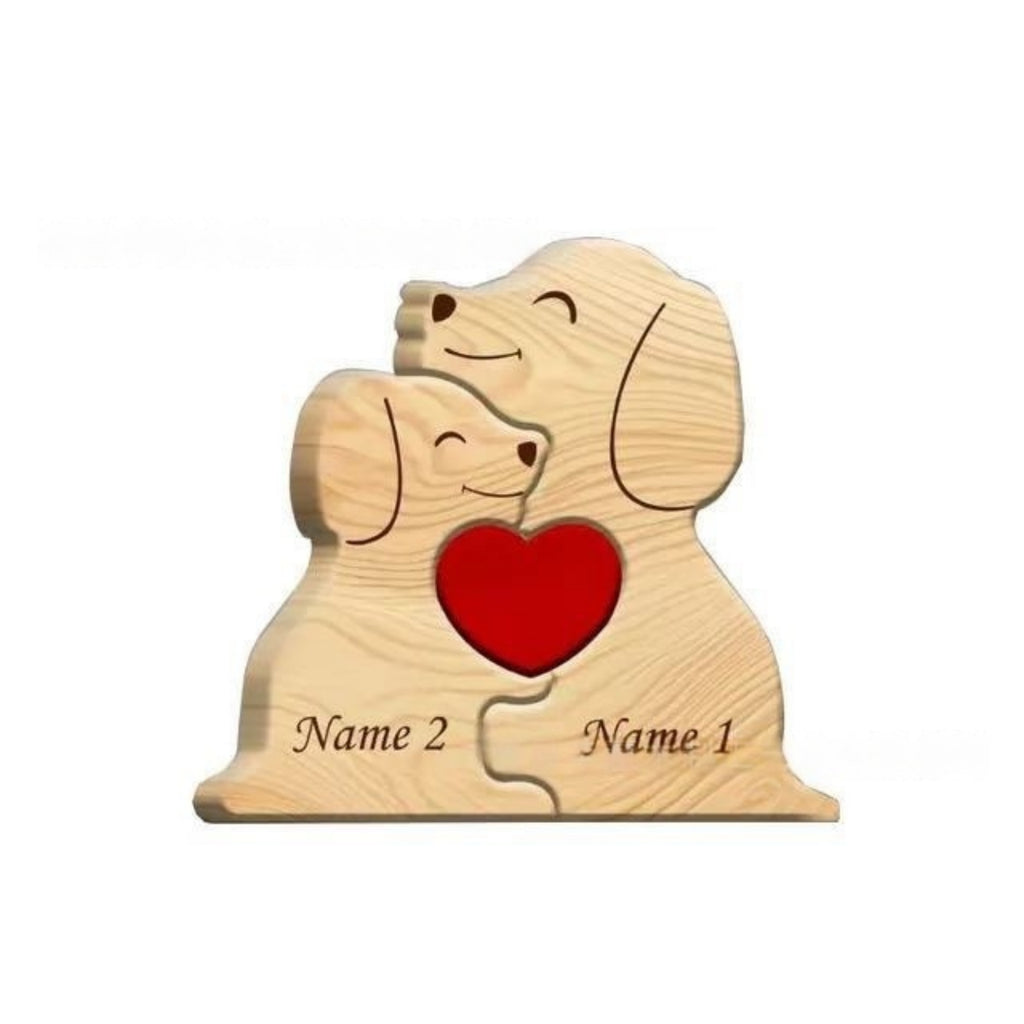 Personalisiertes Hunde-Ornament aus Holz – Ansicht 3