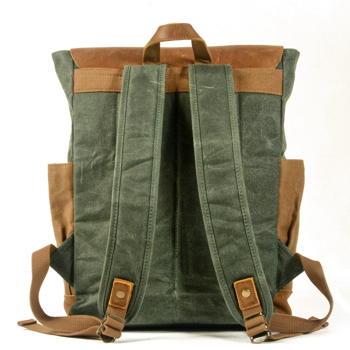 Canvas Rucksack mit Crazy Horse Leder – Bild 3 | LuxeStyle