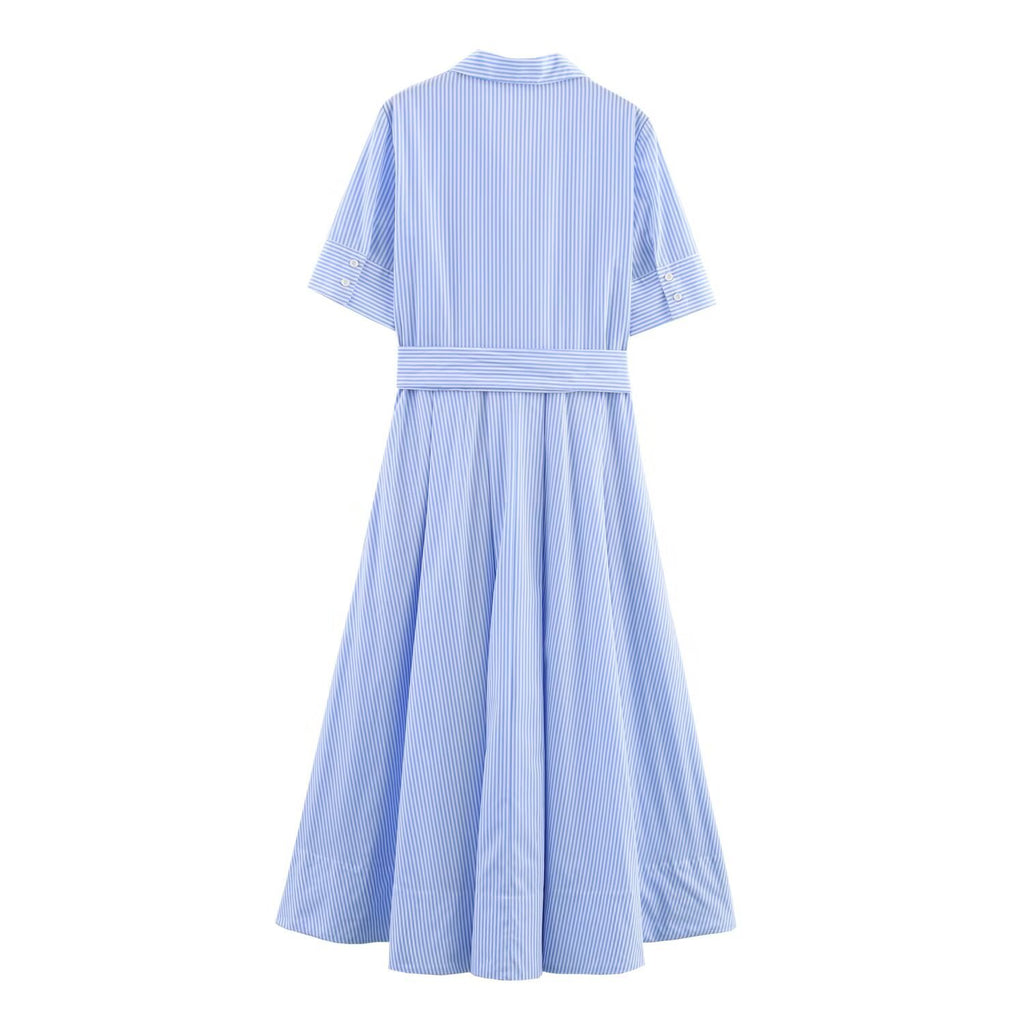 Popeline Hemdblusenkleid mit Gürtel – Bild 2 | LuxeStyle