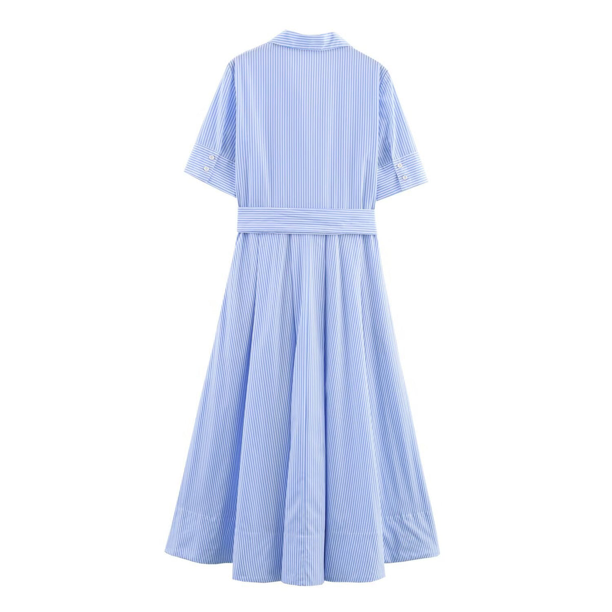 Popeline Hemdblusenkleid mit Gürtel – Bild 2 | LuxeStyle