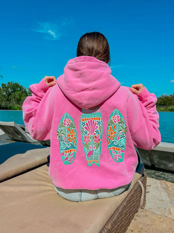 Damen Kapuzen-Sweatshirt mit Blumenprint – Bild 1 | LuxeStyle