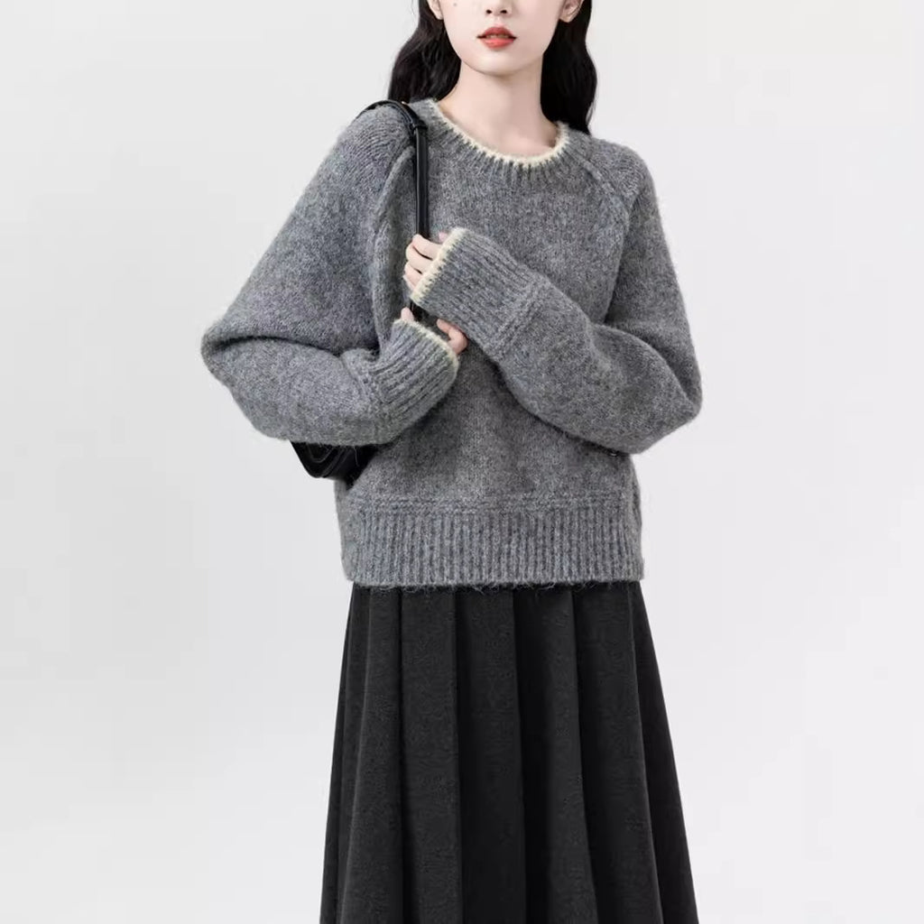 Color Block Pullover Strickpullover für Damen – Ansicht 8