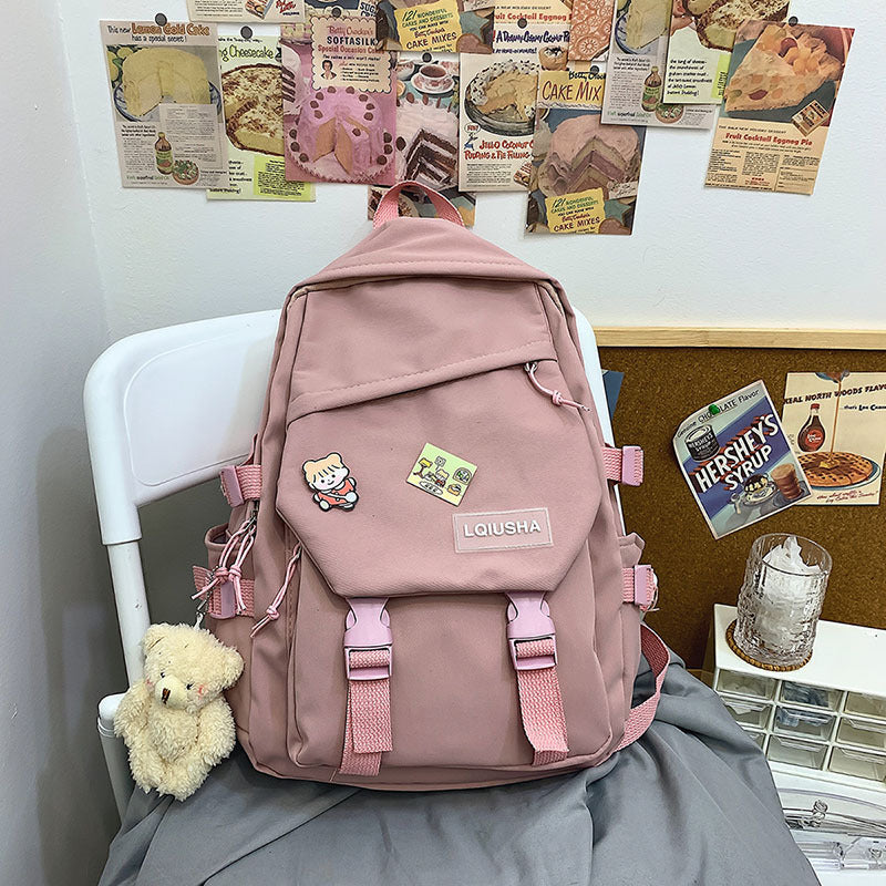 Grosser Nylon-Rucksack für Schule – Bild 5 | LuxeStyle
