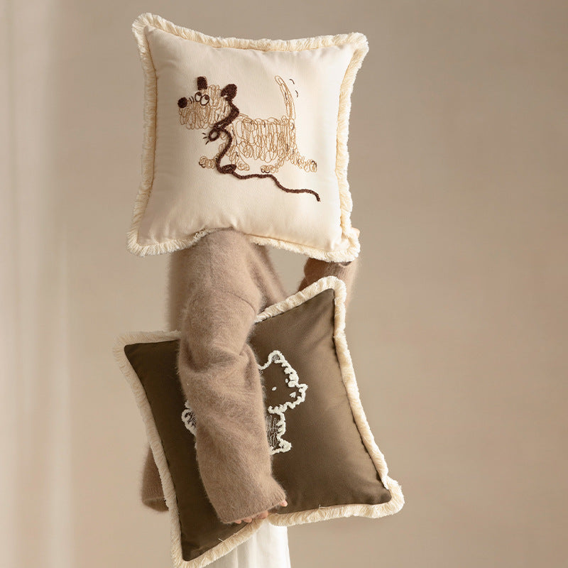 Sofa Kissenbezug mit Hund-Motiv