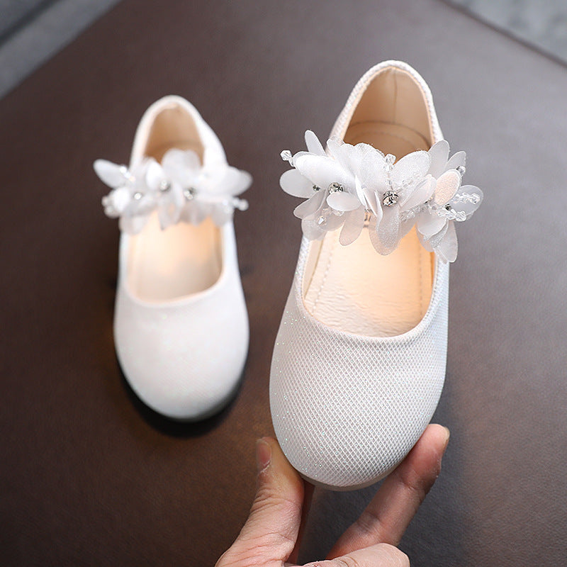 Mädchen Tanzschuhe mit Strass und Blumen – Bild 9 | LuxeStyle