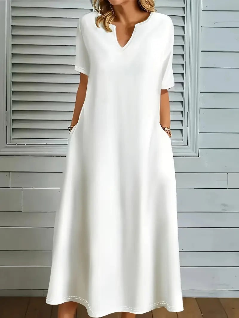 Damen Sommerkleid mit V-Ausschnitt – Bild 6 | LuxeStyle