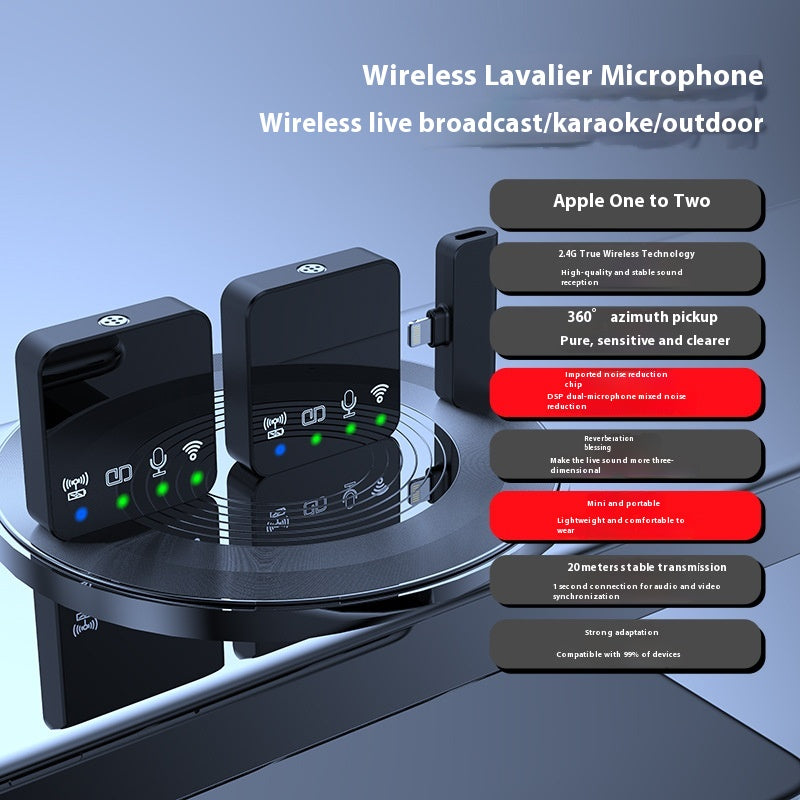 Kabelloses Bluetooth-Mikrofon mit Rauschunterdrückung
