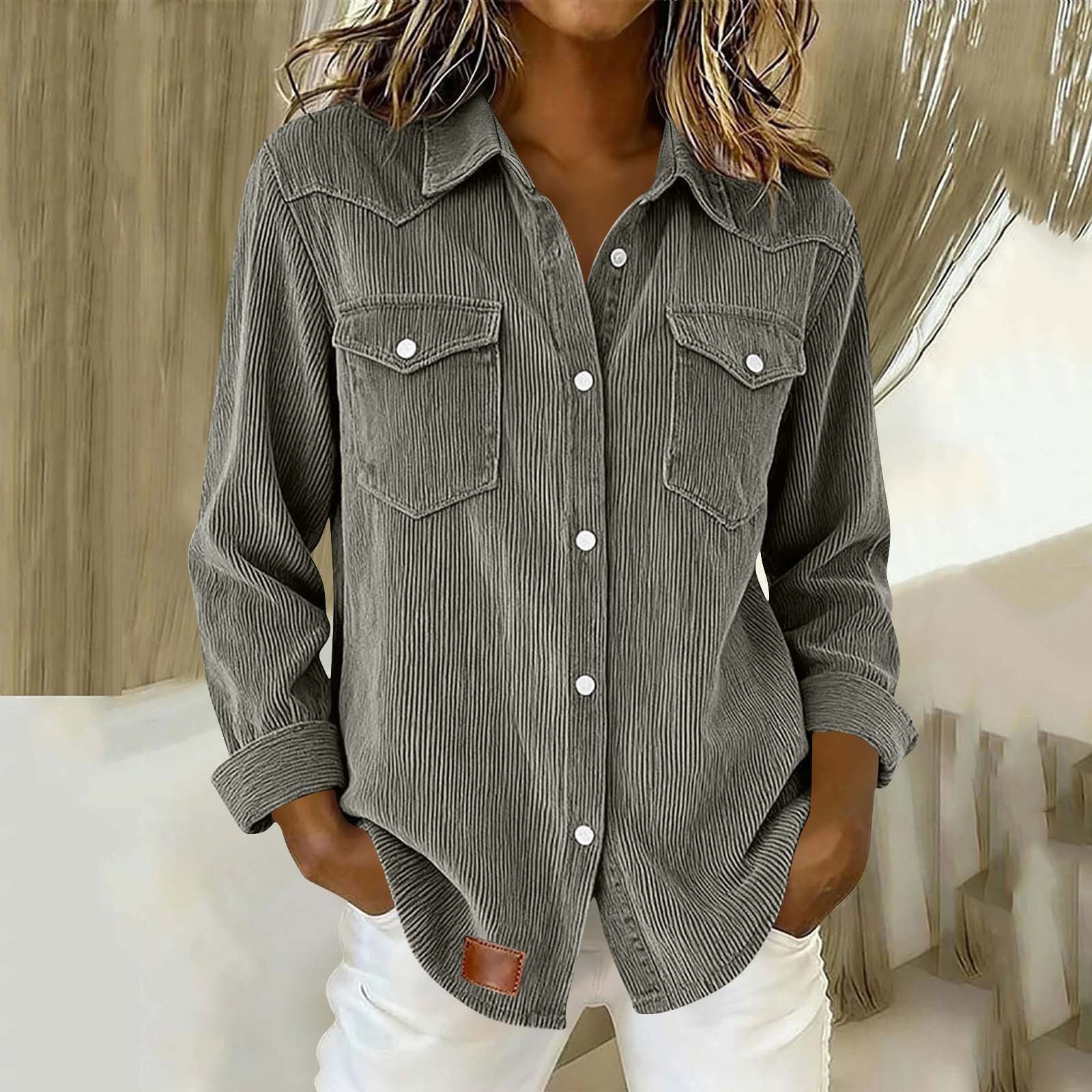 Elegante Langarm-Strickjacke für Damen