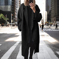 Langmantel aus Wollstoff in Schwarz – Bild 8 | LuxeStyle