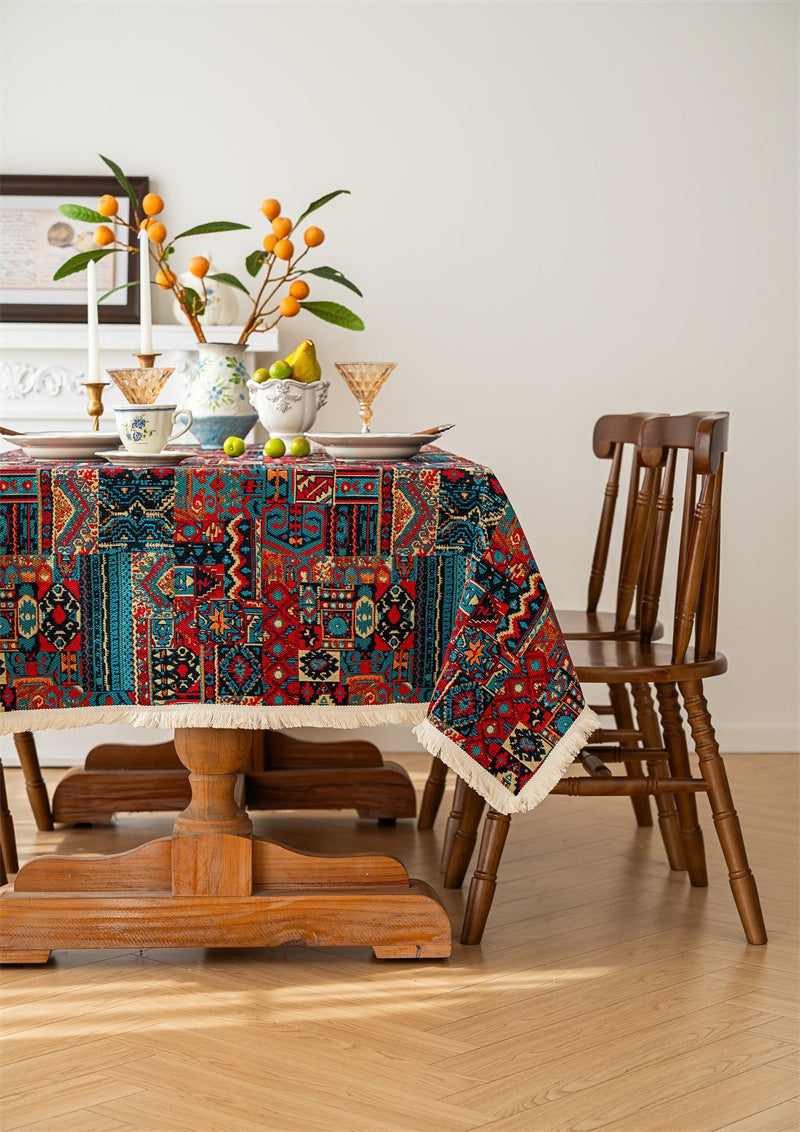 Jacquard-Tischdecke mit Quasten – Bild 5 | LuxeStyle