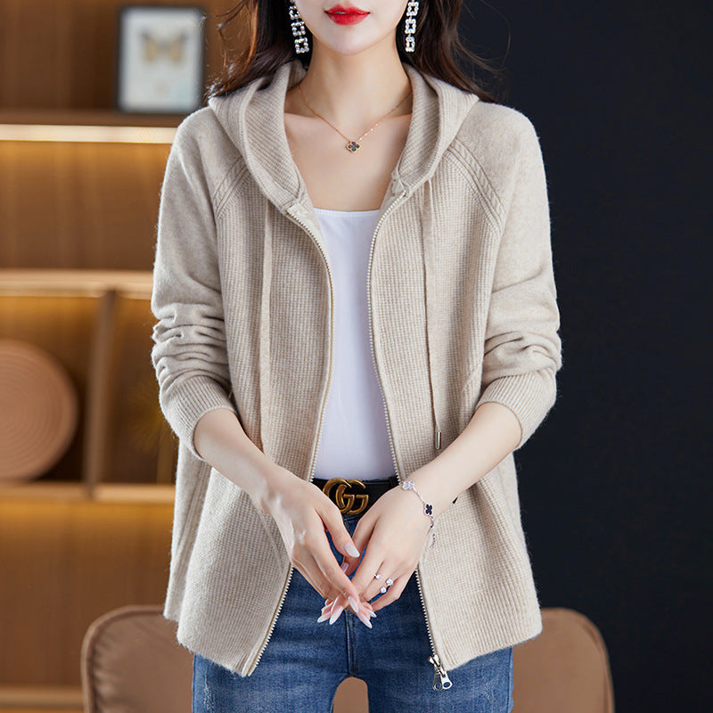 Hoodie-Cardigan im Western-Stil