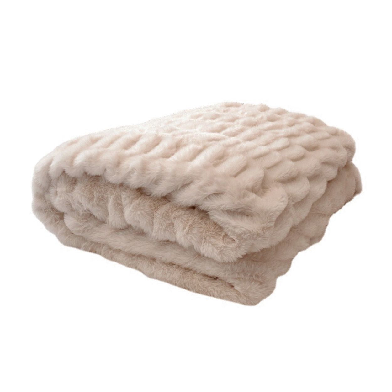 Faux-Fur-Decke im Tie-Dye-Look