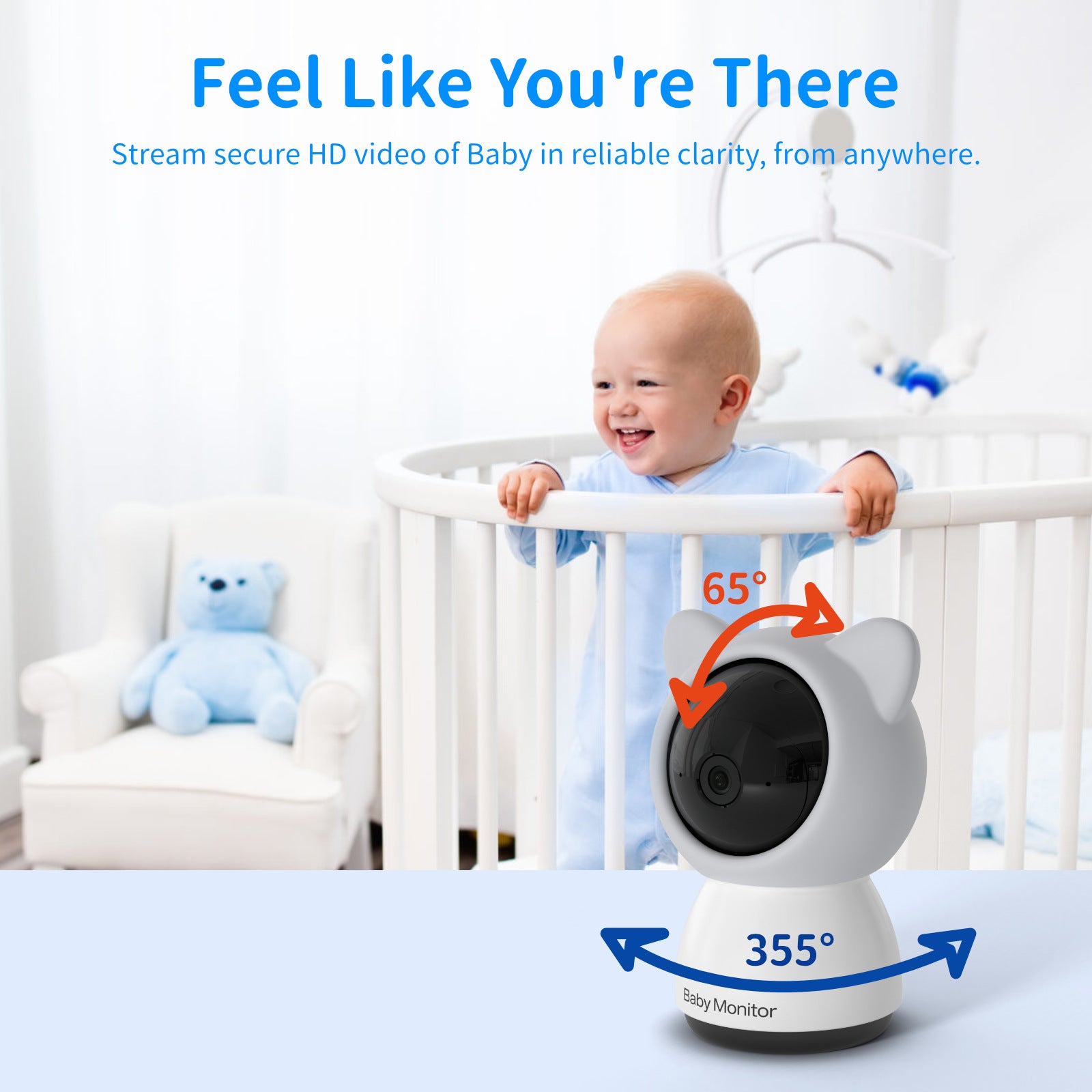 Babyphone mit HD-Kamera und App-Zugriff