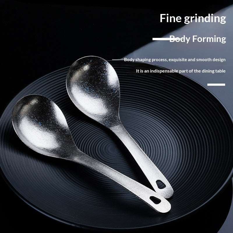 Titan-Suppenlöffel im Eisblumen-Design