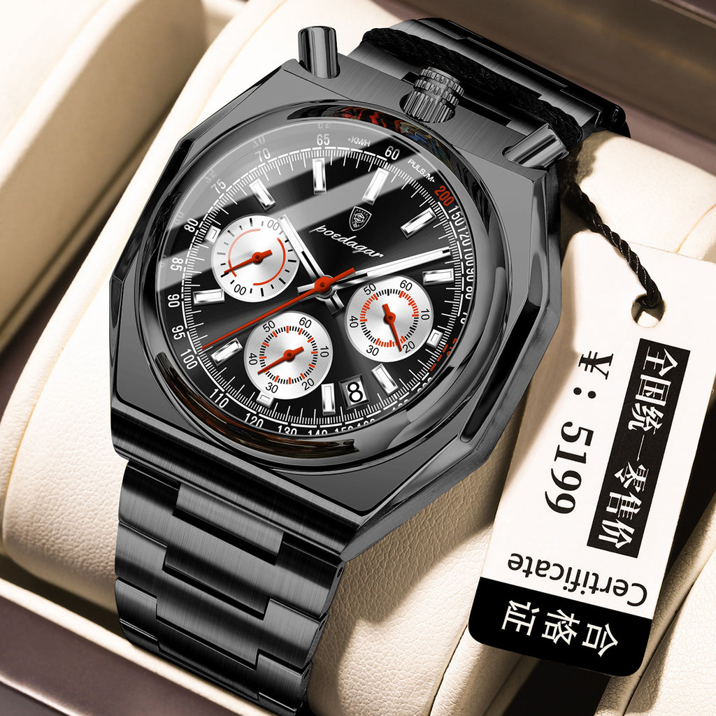Retro-Herrenuhr mit Leuchtfunktion