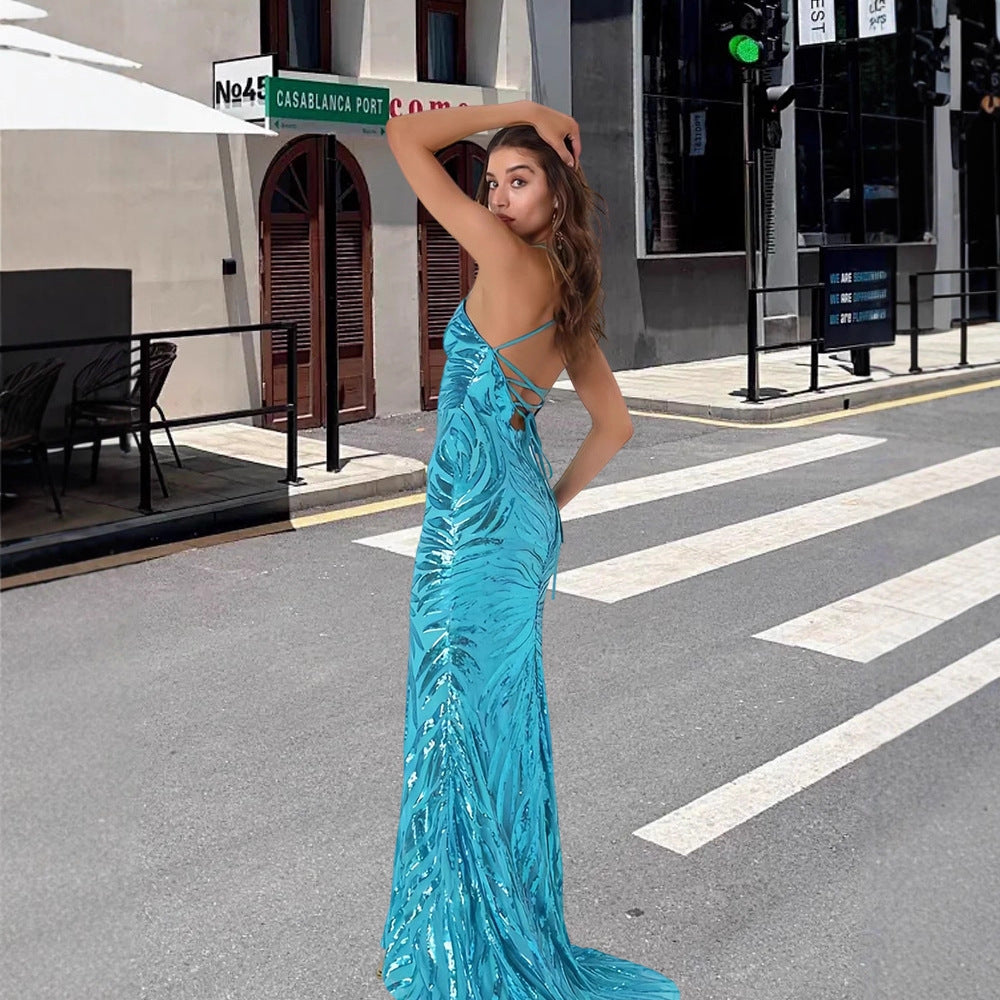 Damen Pailletten Bandeau-Kleid – Bild 7 | LuxeStyle