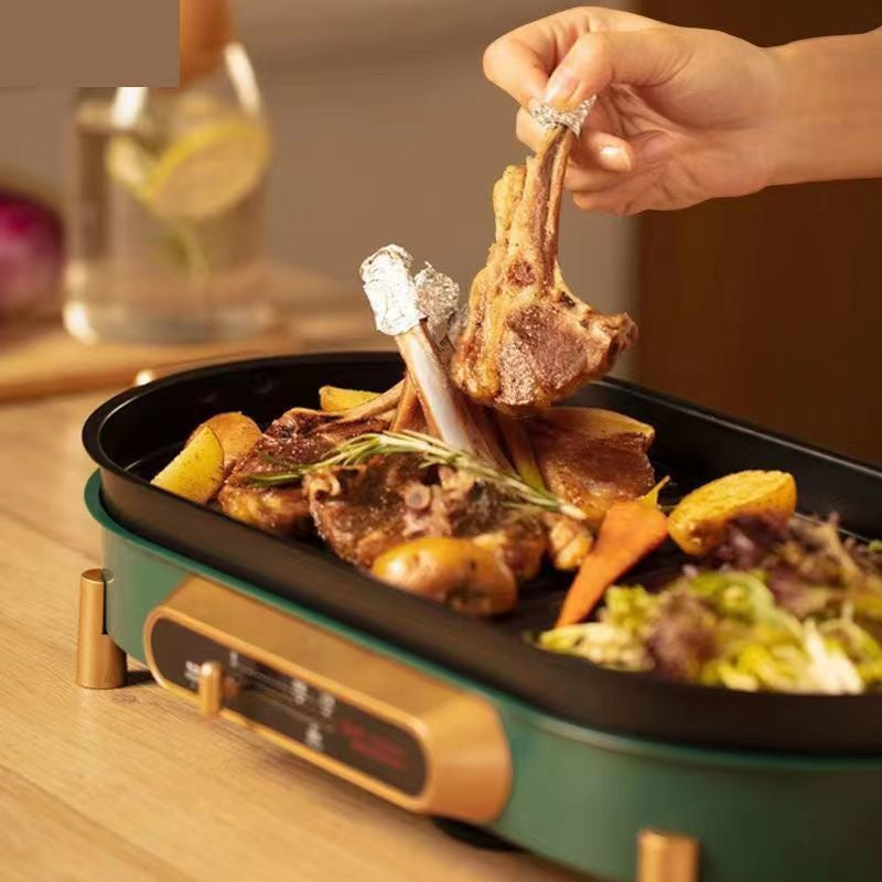 Elektrische Grillplatte und Hot Pot