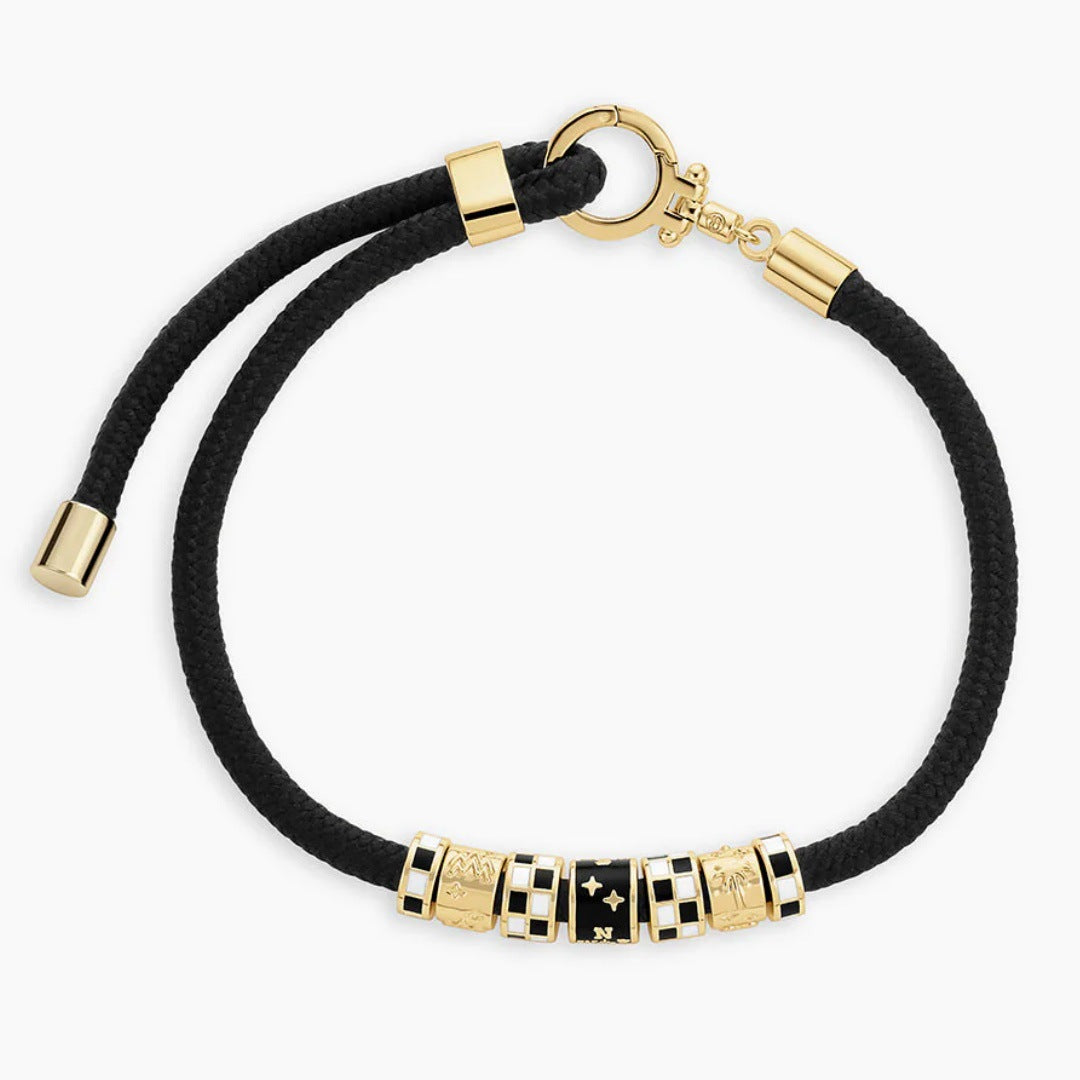 Personalisiertes Armband mit Sternen und Kordel