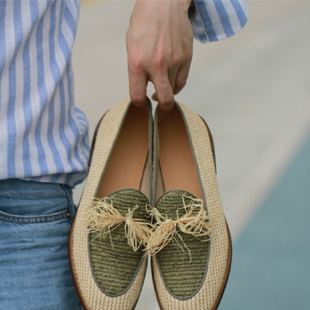 Herrenschuhe: Sommer Loafers in Armeegrün – Bild 4 | LuxeStyle