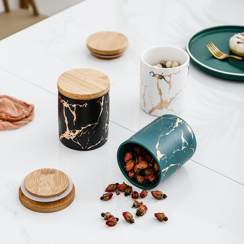 Keramik-Vorratsdose mit Bambusdeckel – Bild 6 | LuxeStyle