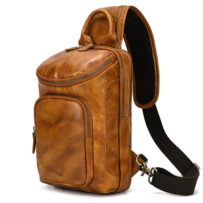 Herren Retro Umhängetasche aus Crazy Horse Leder