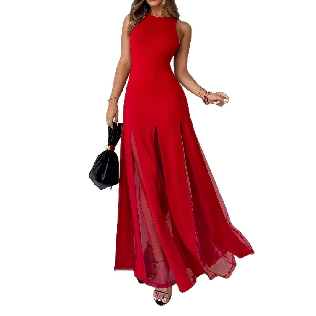 Elegantes ärmelloses langes Kleid mit Seitenschlitz – Bild 2 | LuxeStyle