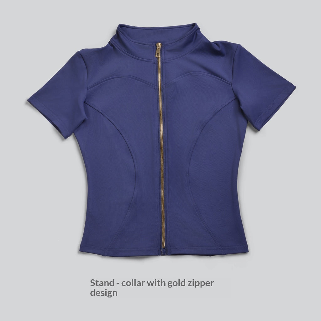 Slim-Fit Sport-Top mit Reissverschluss