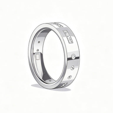 Prinzessin Kleiner Diamant Eleganter Ring