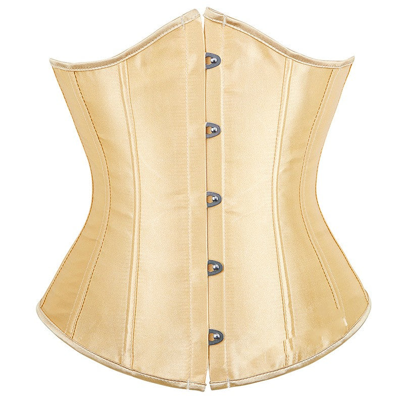 Satin-Korsett mit fünf Knöpfen