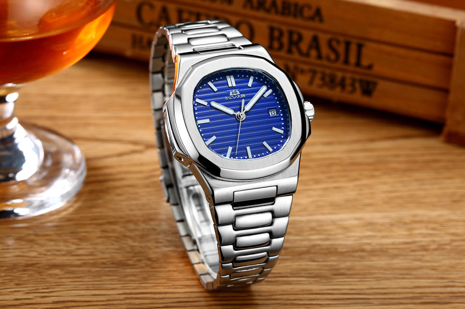 Mechanische Herrenuhr mit Leuchtzeiger und Kalender – Bild 11 | LuxeStyle