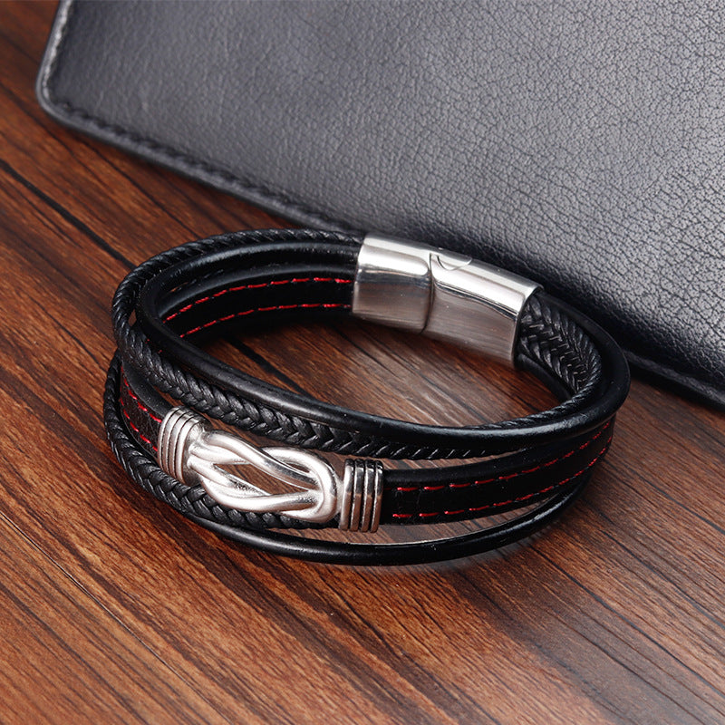 Geflochtenes Lederarmband für Herren – Bild 2 | LuxeStyle