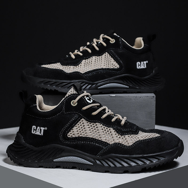 Atmungsaktiver Herren-Sneaker aus Mesh und Leder – Bild 21 | LuxeStyle