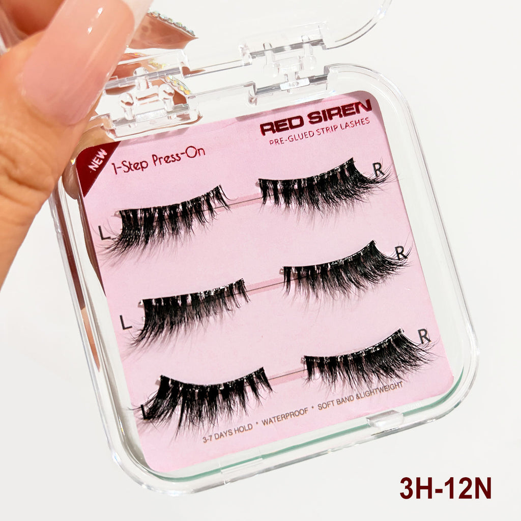 3 Paar unsichtbare künstliche Wimpern