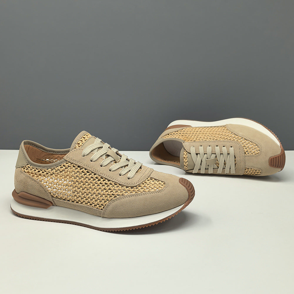 Herren Freizeit-Lederschuhe atmungsaktiv