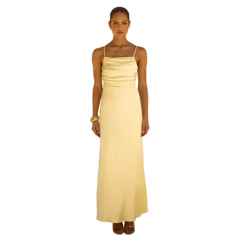 Koreana Backless Slip Dress | LuxeStyle