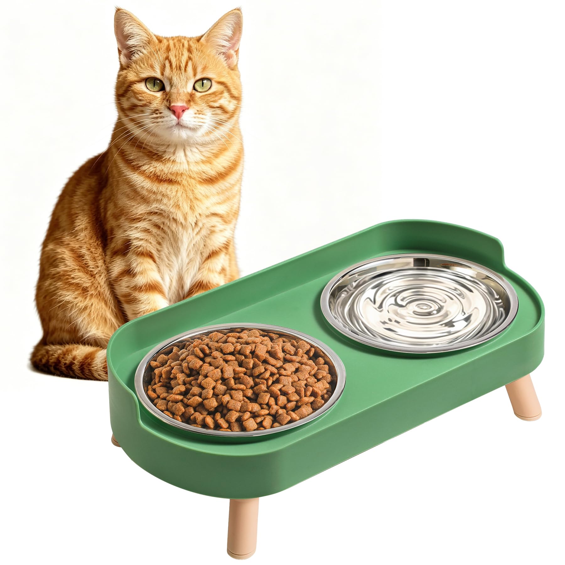 Erhöhte Katzennapf-Set
