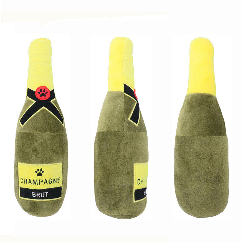 Wein-Flasche Plüsch-Spielzeug für Haustiere – Bild 10 | LuxeStyle