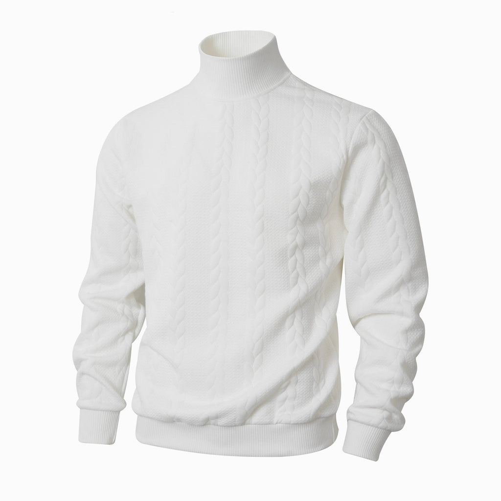 Herren Jacquard Rollkragenpullover