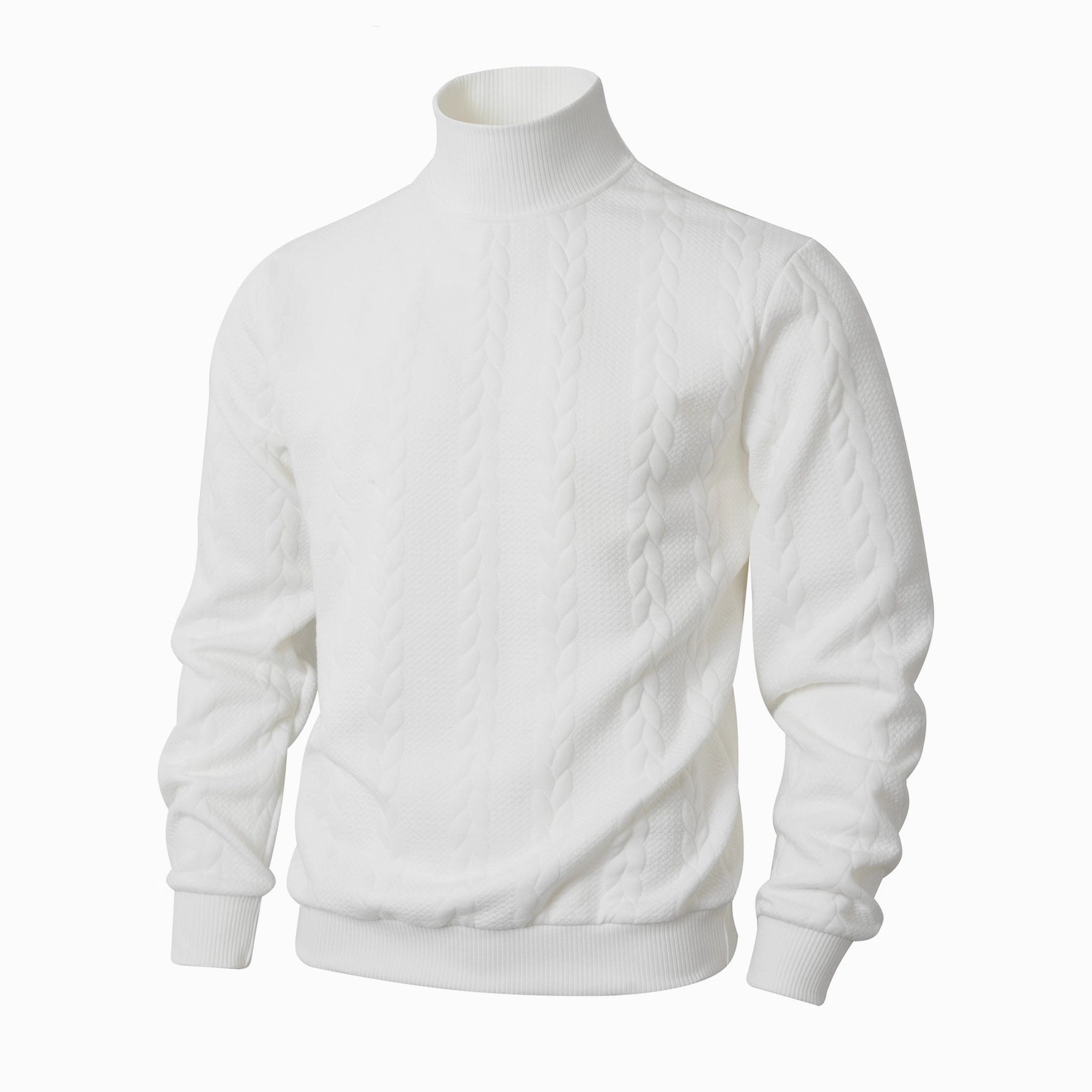 Herren Jacquard Rollkragenpullover