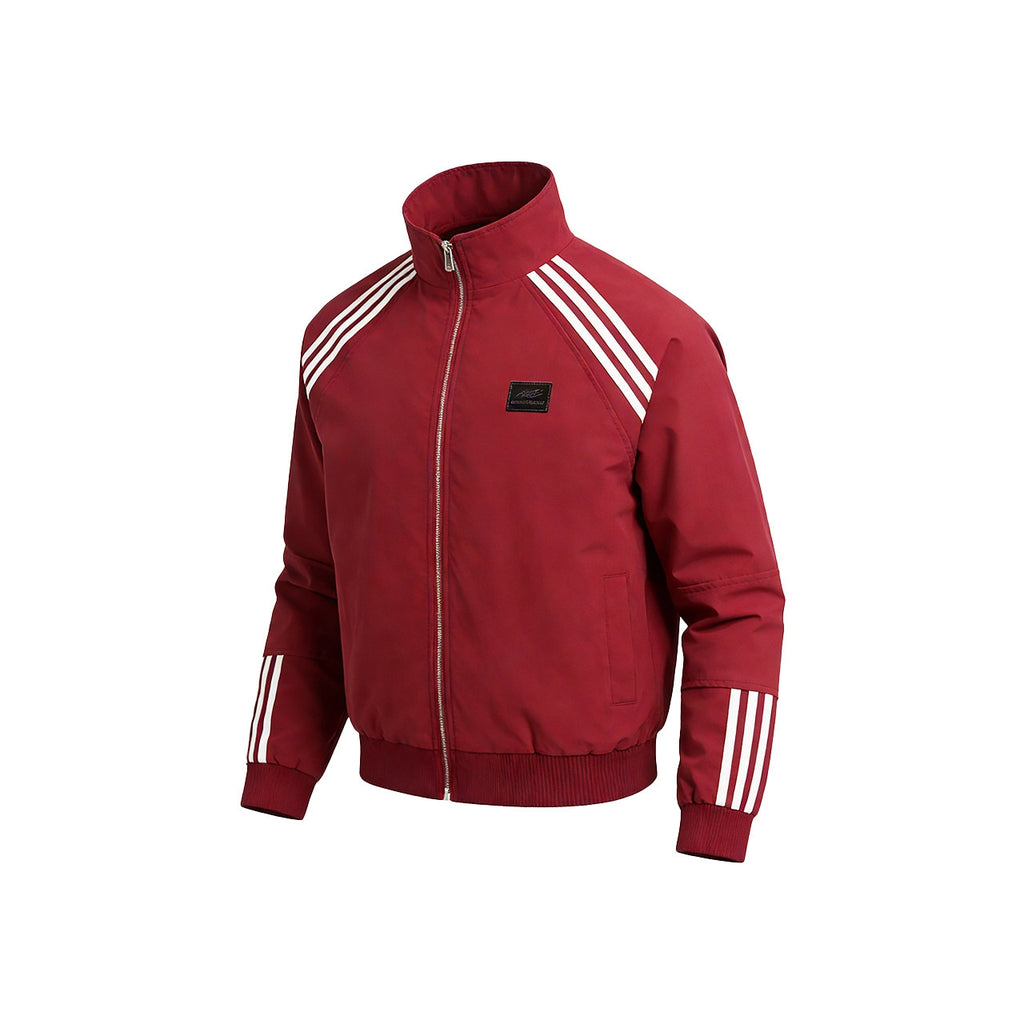 Retro Sport-Casual Gestreifte Jacke und Weitbein-Hose