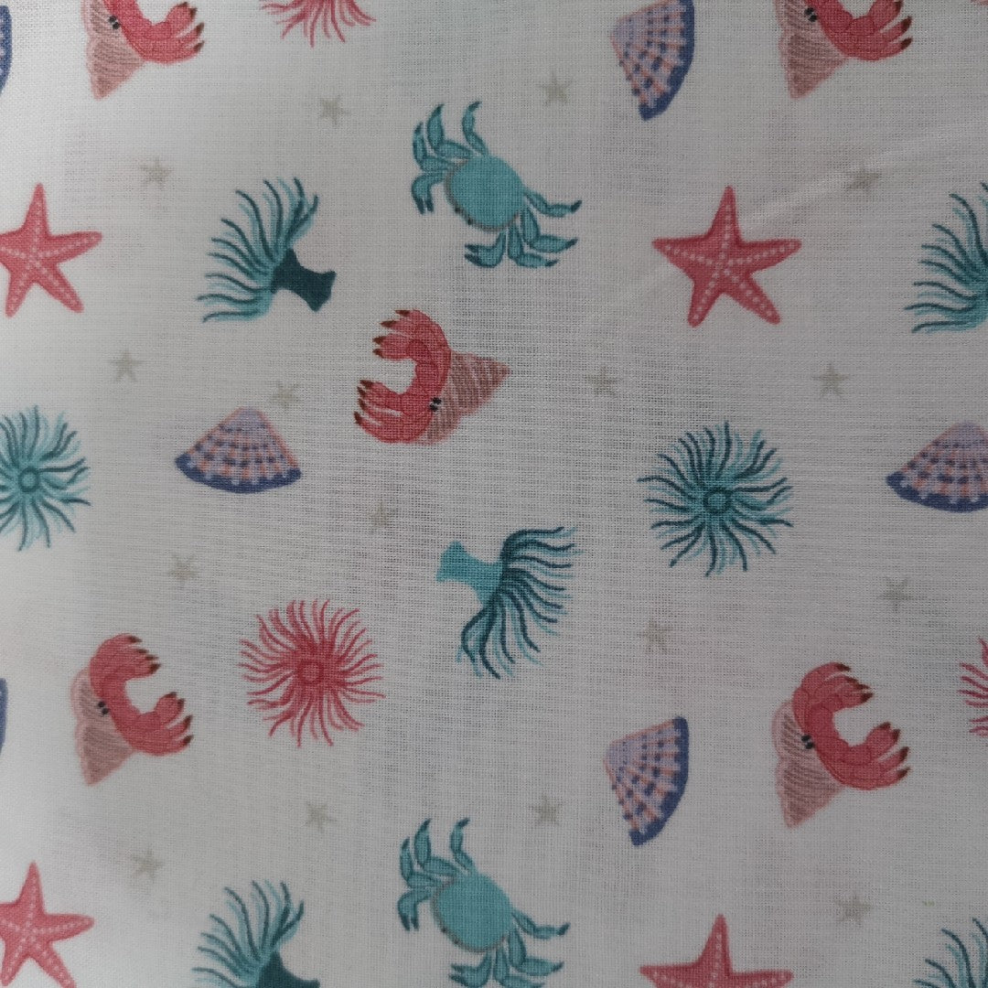 Bio-Baumwollstoff mit Ozean-Motiven