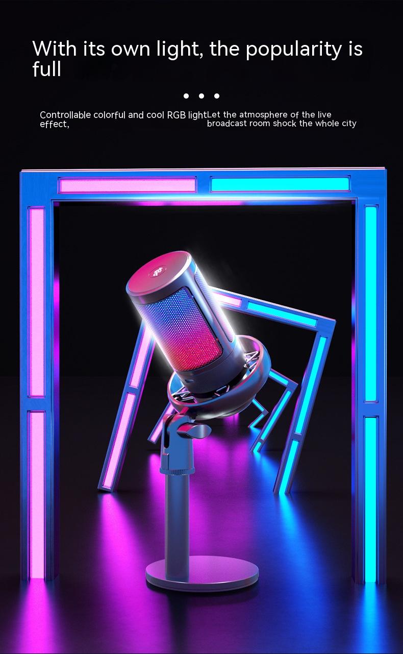 Kondensator-Mikrofon mit RGB-Beleuchtung