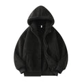 Damen Fleece Cardigan mit Kapuze