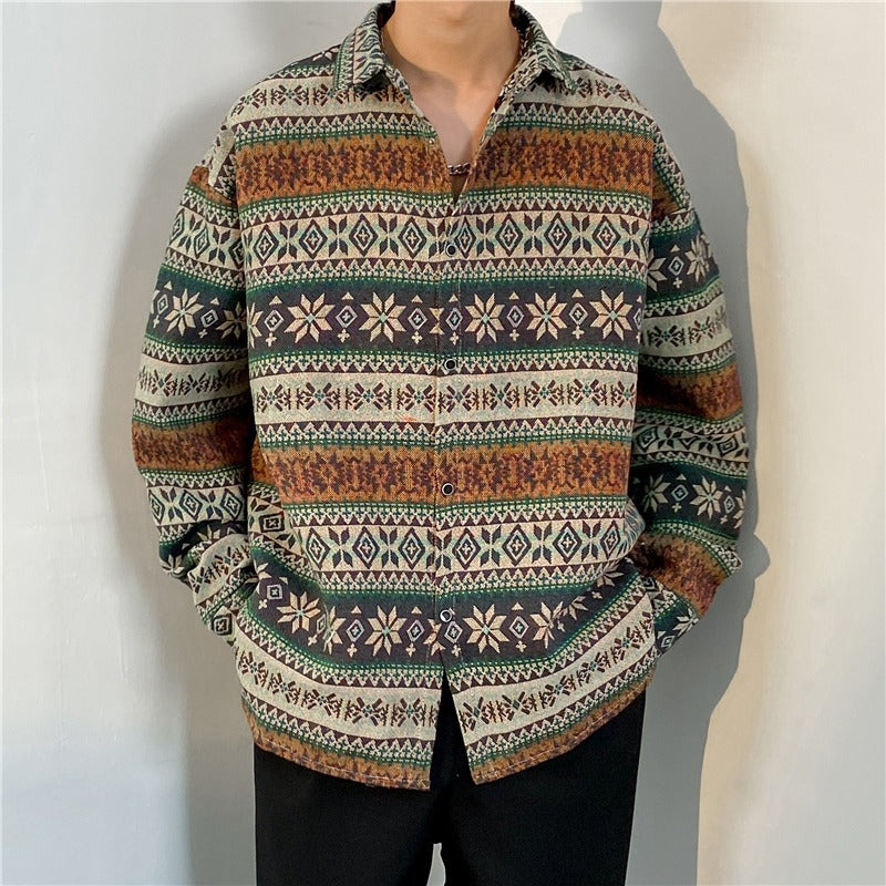 Retro Langarmhemd im Ethno-Stil – Bild 9 | LuxeStyle