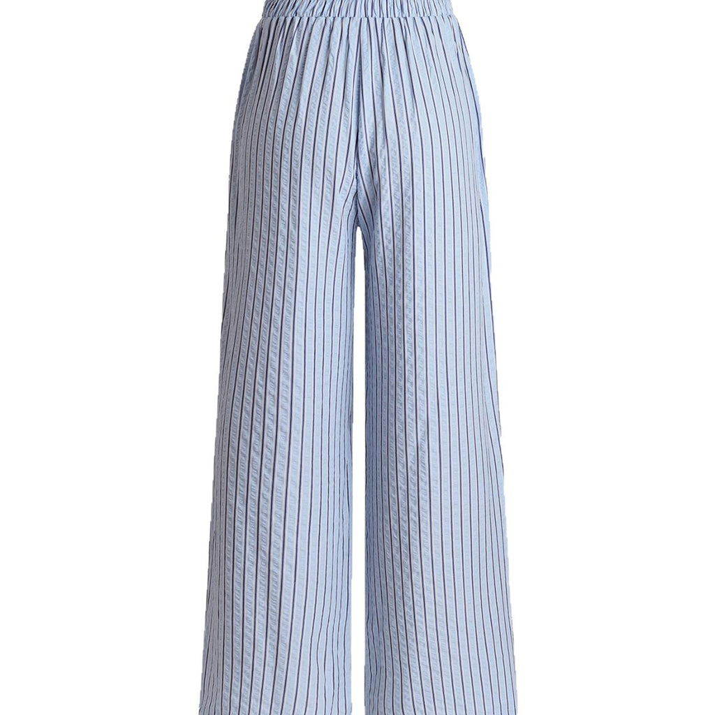 Gestreifte Wide-Leg Hose im Yamamoto-Stil