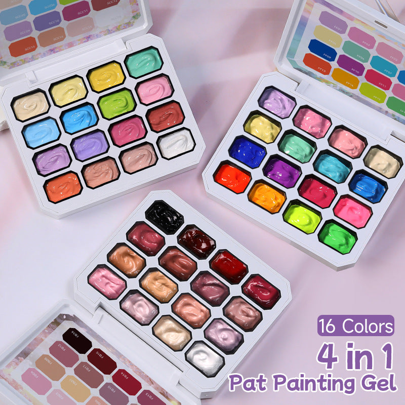 16 Farben Nagelgel-Set für Ombré & Nail Art